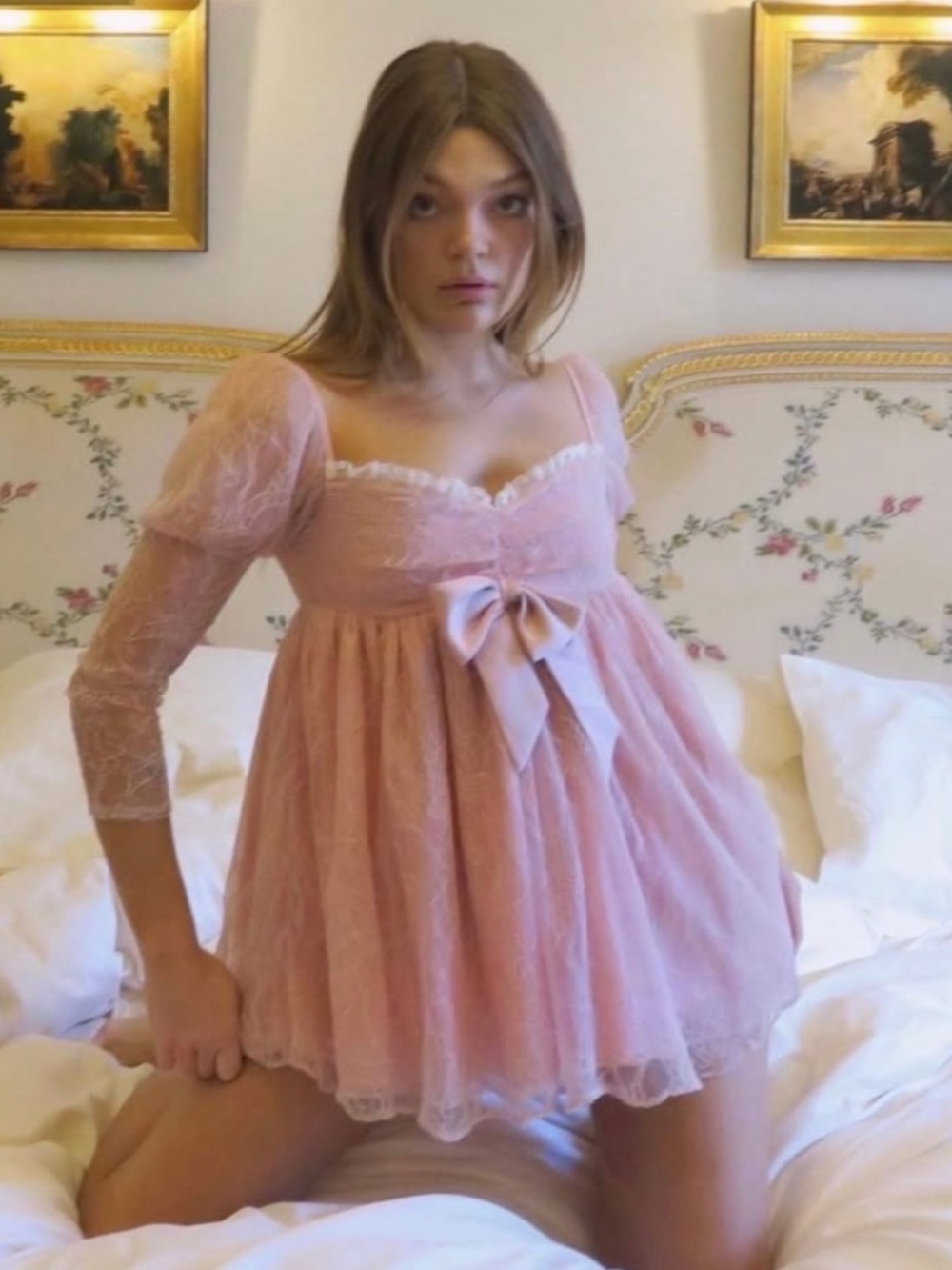 Serpenti Romantic Lace Babydoll Dress